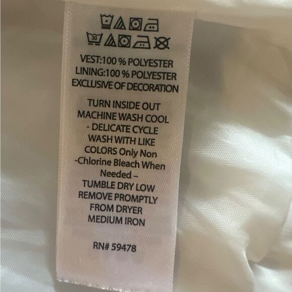 Cynthia Rowley Baby Infant Toddler Bow Winter Snow Puffer Vest Size 24 Months - Picture 11 of 13